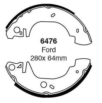 Ford Transit Brake shoes EBC6476 Ford Transit 130,150,190 1991-98
