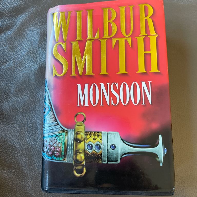 Monsoon book by Wilbur Smith signed