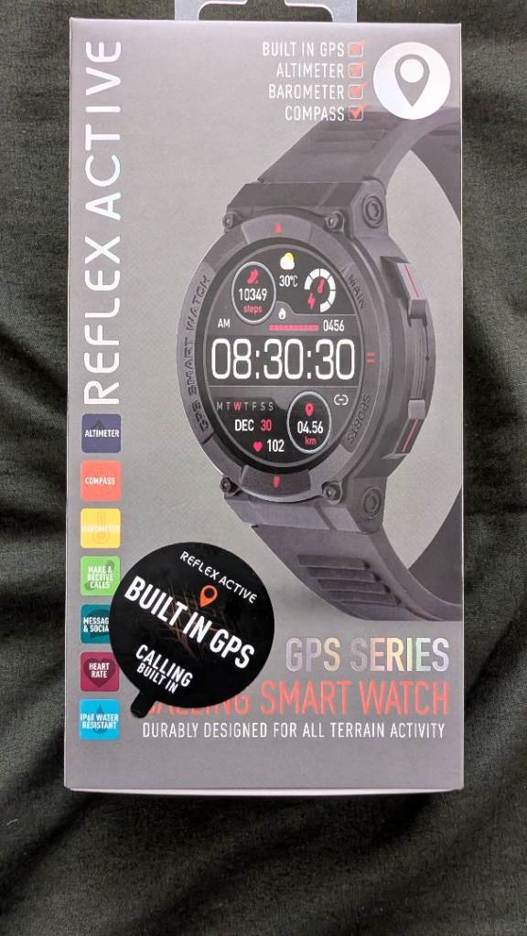 Reflex Active GPS Series Smart Watch - Black, Good Condition