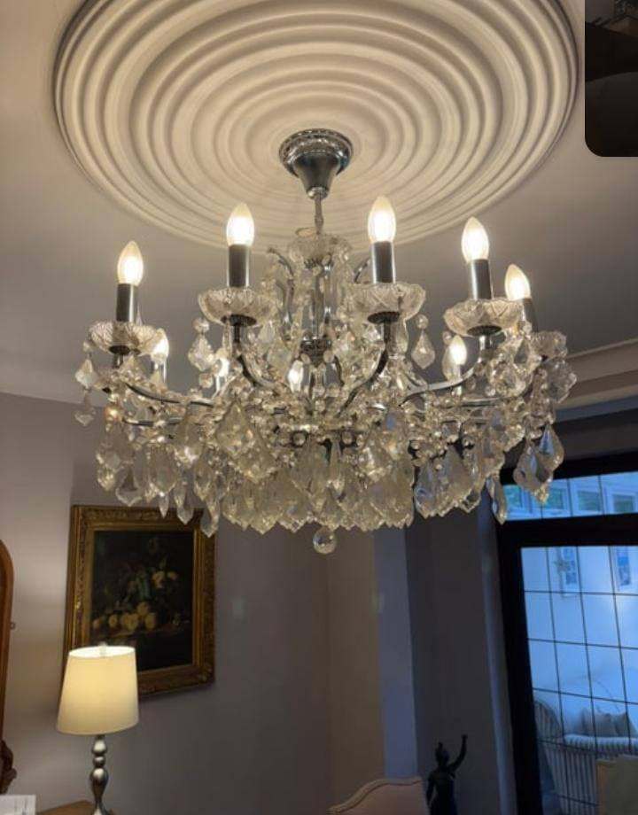 Chandelier, ceiling lighting.