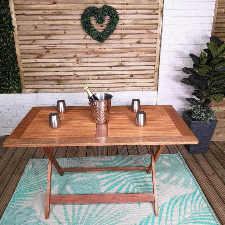 Windermere 6 seater hardwood outdoor dining table
