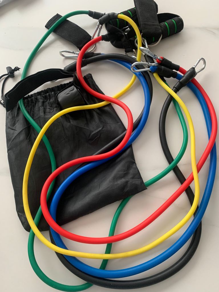 image for Resistance Bands for Exercise - Body Stretching Trainer Set with Handles