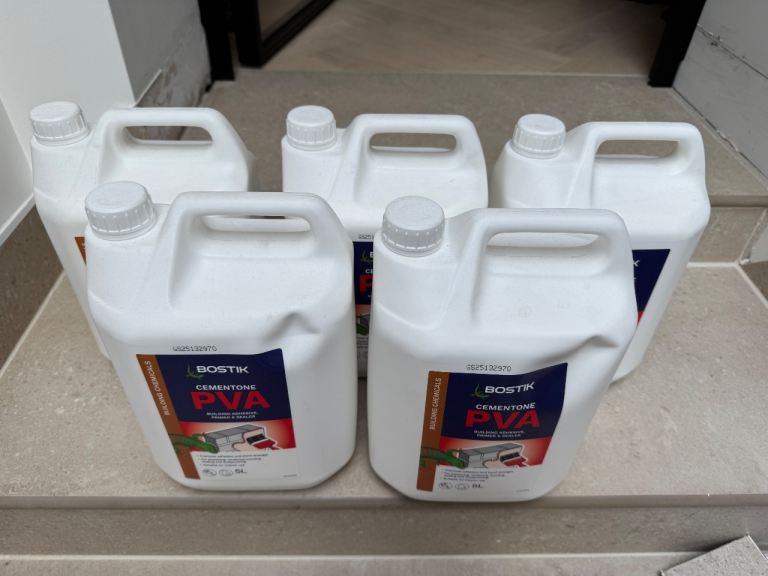 PVA 5 bottles of 5L Bostik PVA primer