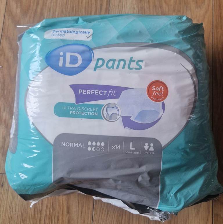 Free - New iD Pants Normal Incontinence Underwear, Large (x13)