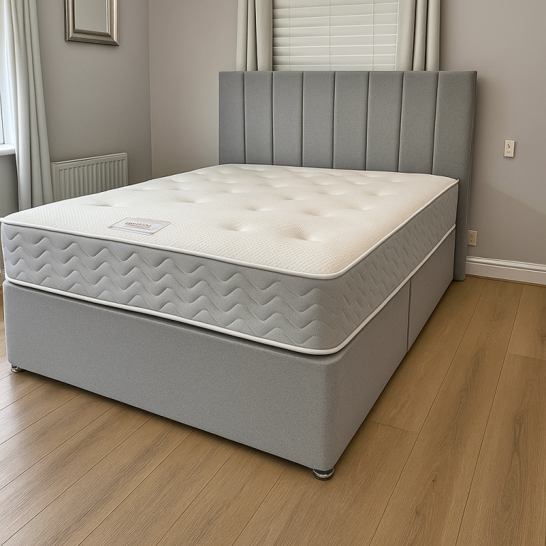 Modern Divan Bed with Stylish Finish, Strong Frame, Available Single Small Double King