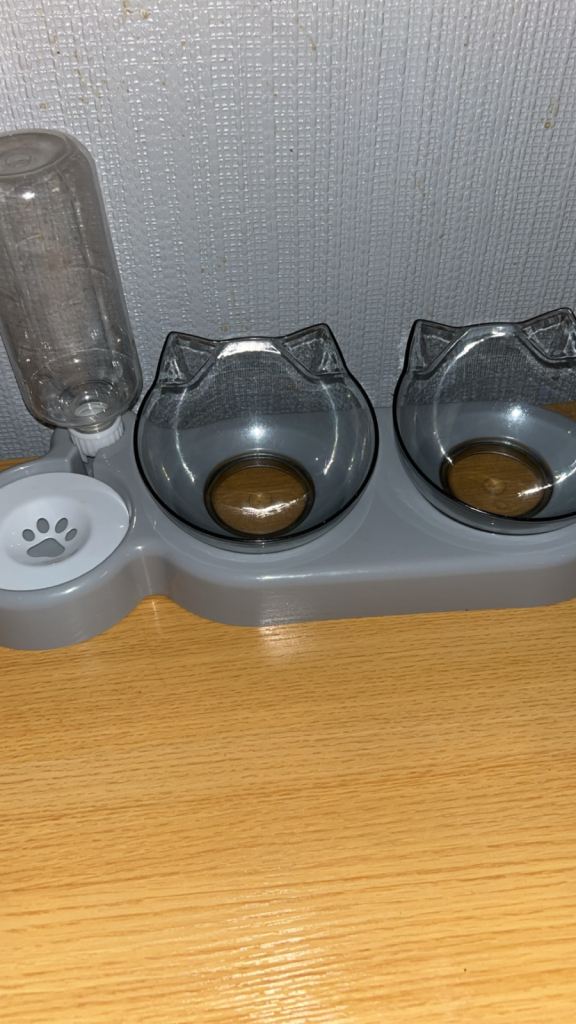 Cat feeding and water tray 