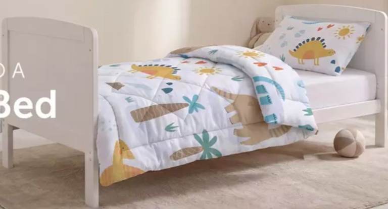 Travis Cot Bed – White, Good Condition, with Mattress