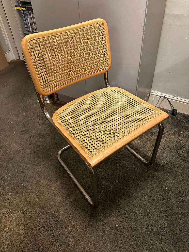 Extendable Glass Dining Table + 6 Wicker (Cesca-Style) Chairs - Only £100!