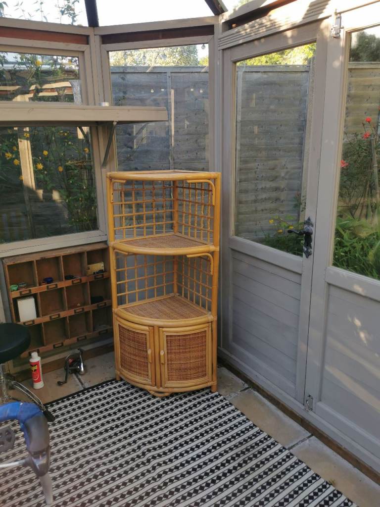 Vintage Bamboo corner unit