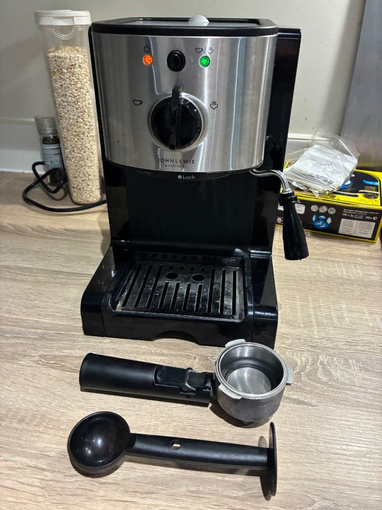 Espresso machine with milk frother - John Lewis 