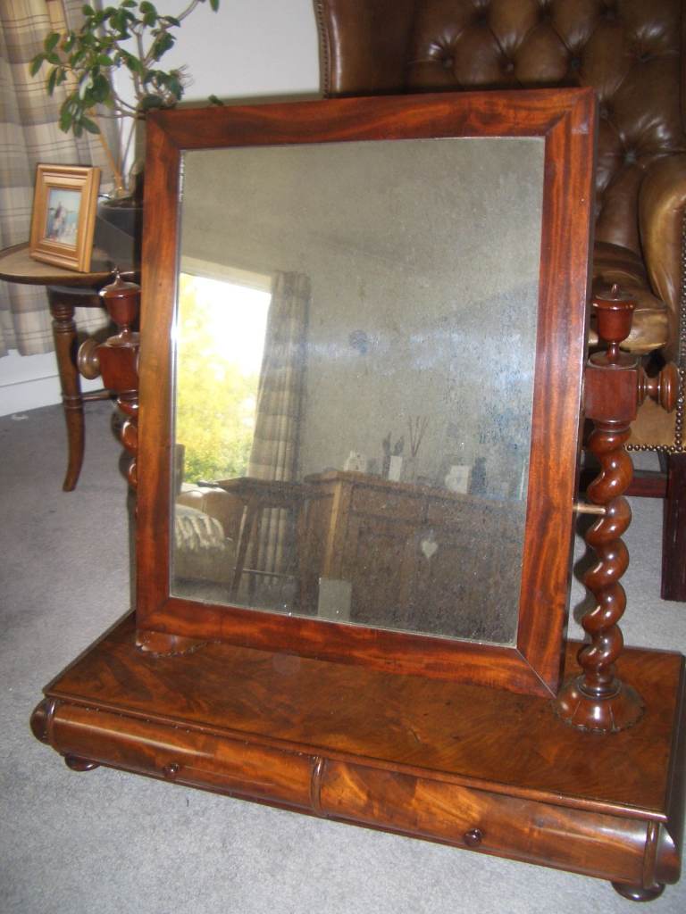 image for Vintage Edwardian Mahogany Dressing Mirror 