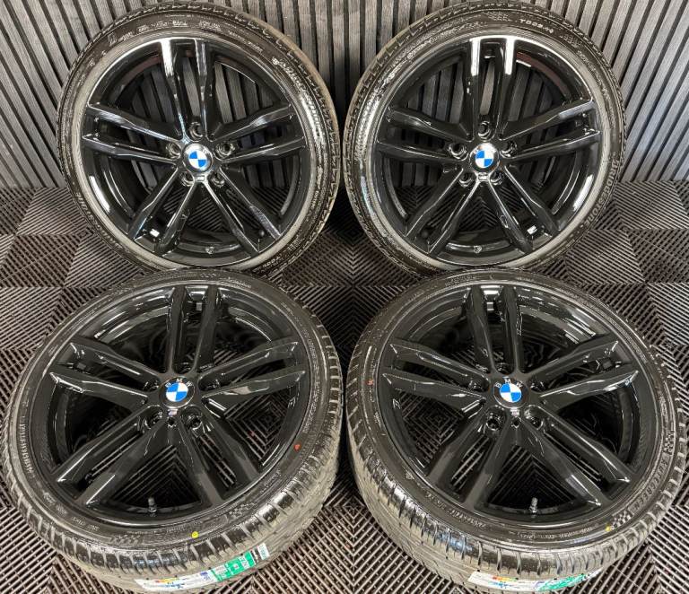 19" GENUINE BMW 3 SERIES 704 BLACK M SPORT F30 F31 F32 E90 E92 ALLOY WHEELS TYRES ALLOYS