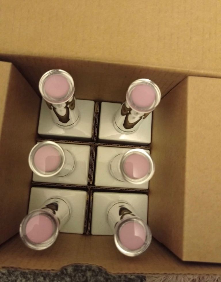Box of 12 Biab nail polish rose colour 