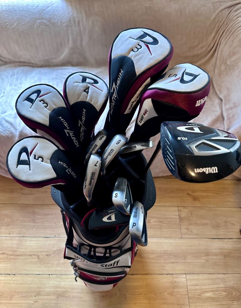 Wilson Staff Deep Red High Launch Full Golf Set – 13 Clubs + Bag – Unused