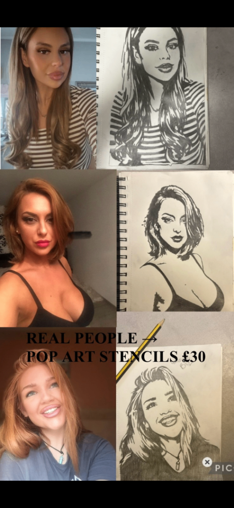 Custom Pop Art Stencils & Realistic Paintings – Artist Commissions