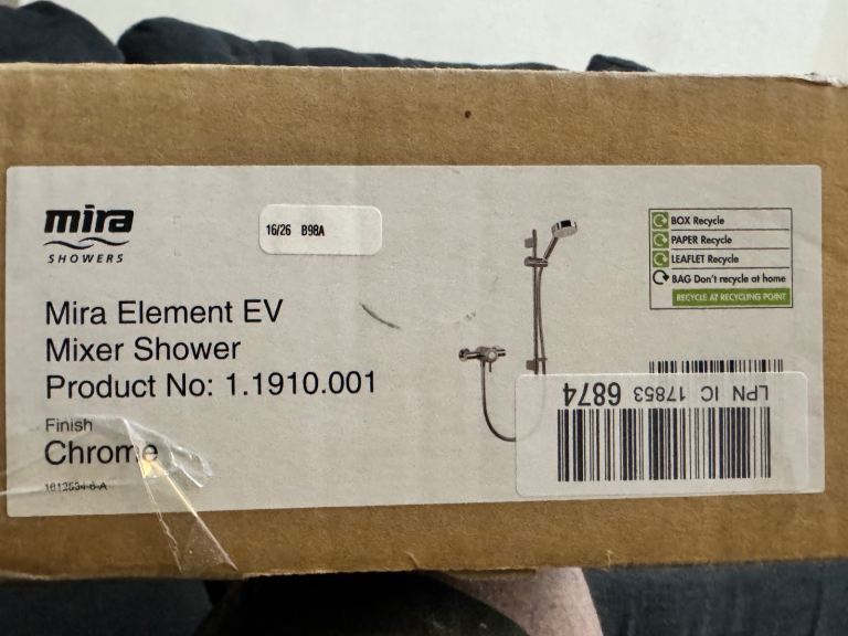 Mira Element EV Mixer Shower - Chrome Finish, Brand New in Box