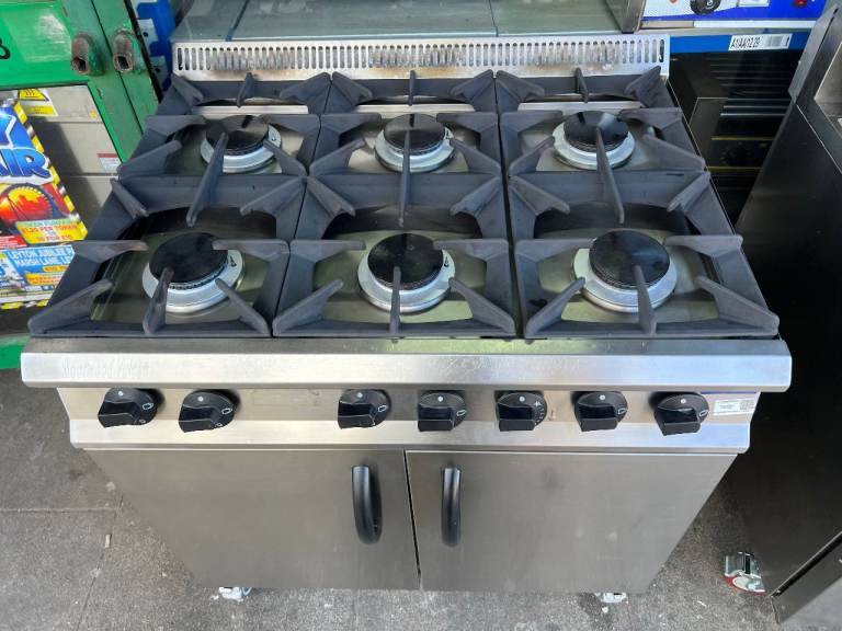 QUALITY SERVICED GAS 6 BURNER COOKER UNDER OVEN CATERING COMMERCIAL KITCHEN CAFE RESTAURANT
