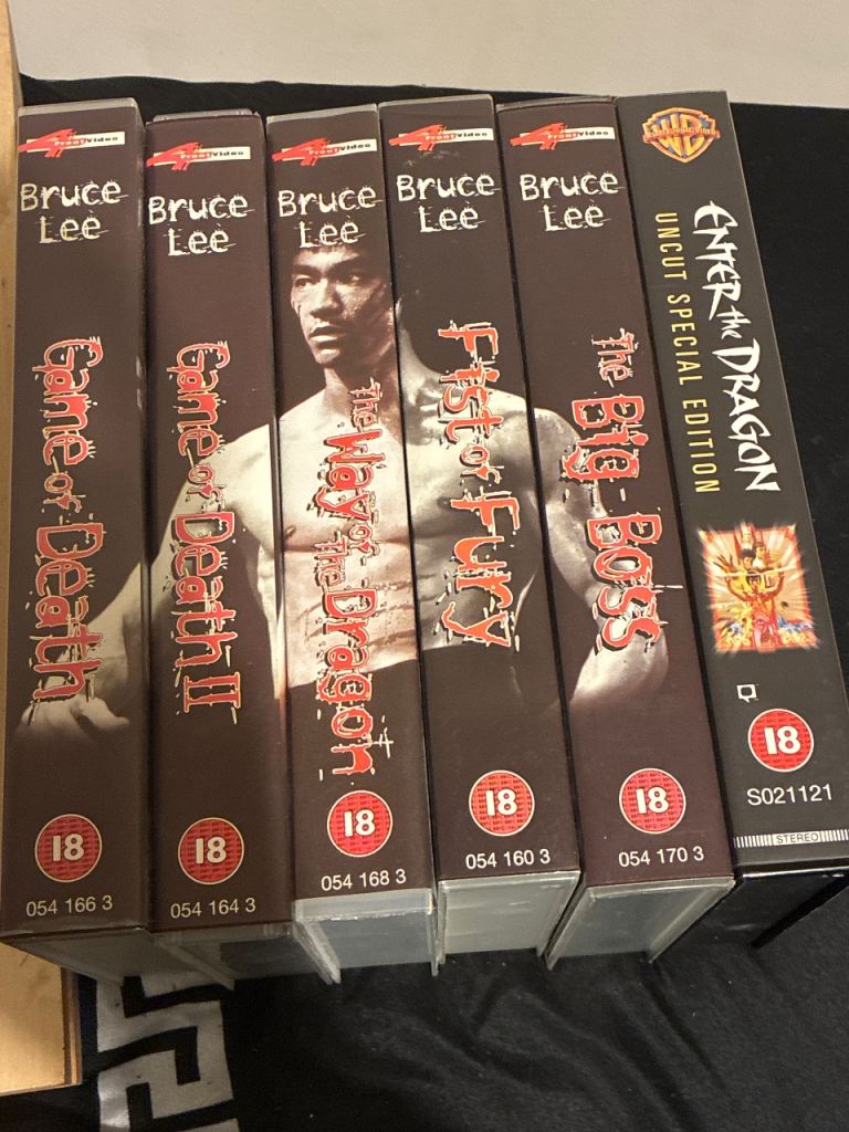 Bruce Lee collection vhs tape 
