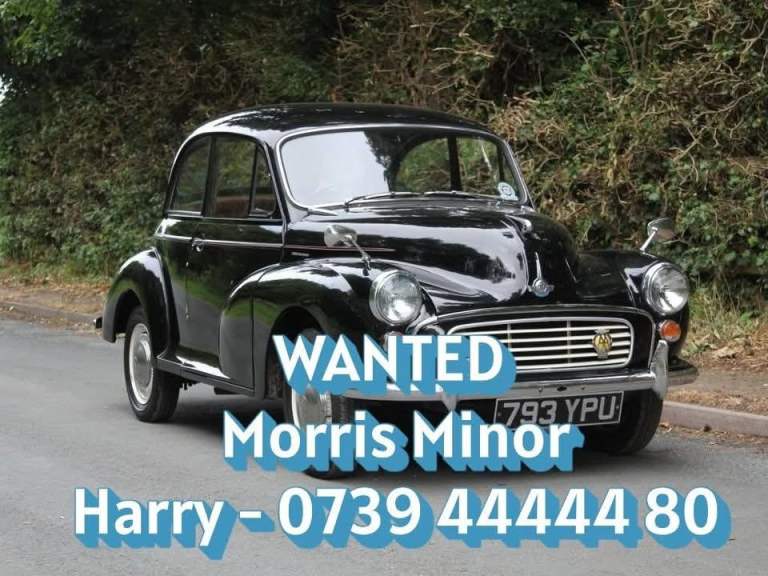 MORRIS MINORS WANTED. Good Condition, Barn Finds Or Non Runners. Immediate Payment. Classic Cars.