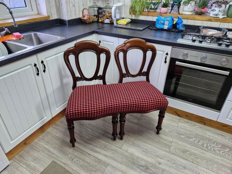 vintage Chair bench hall kitchen window benchseat