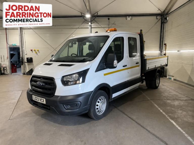 2023 FORD TRANSIT 350 RWD DRW EURO 6 ALUMINIUM  BODY DOUBLE CAB TIPPER 7 SEATS 