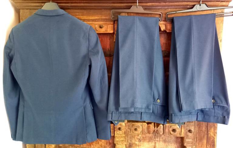 image for M&S Men's Modern Slim Fit Suit Indigo, 36 Inch Jacket, 2 x Trousers 32/33 inch; Washable