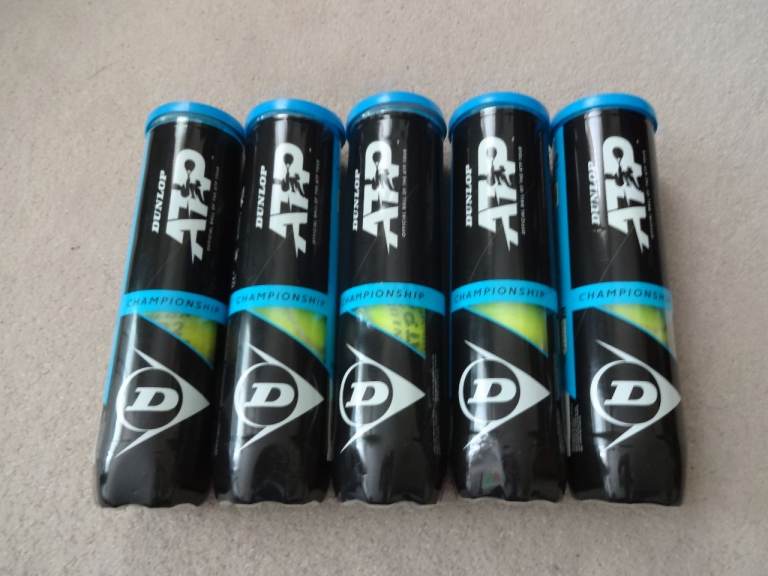Dunlop ATP Tennis Balls - 5 Tubes - 20 Balls in Total