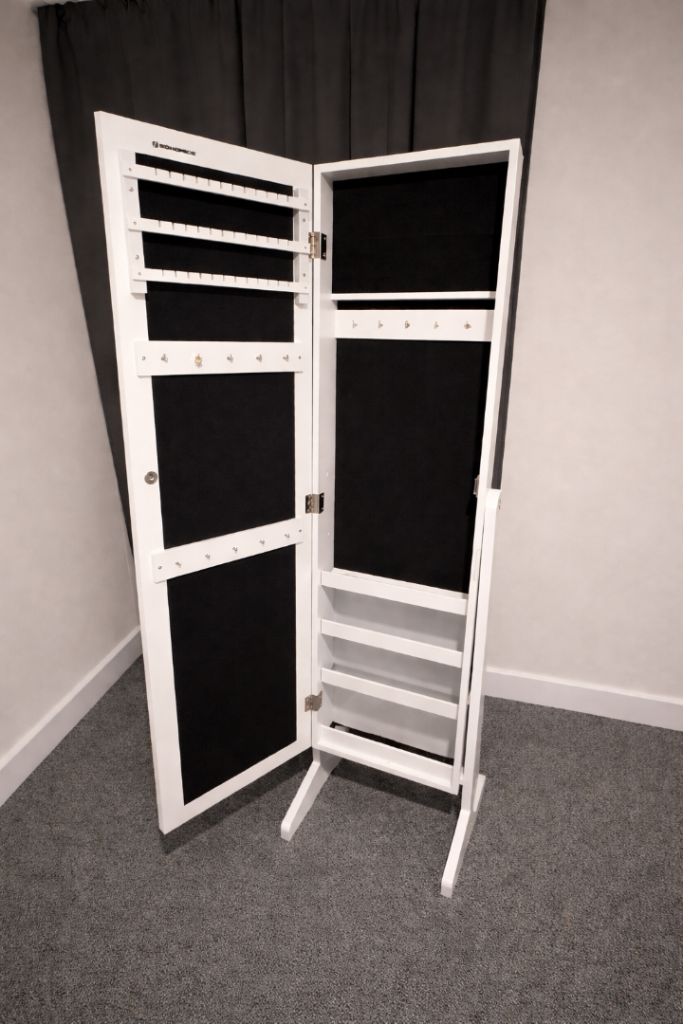 Jewellery cabinet mirror 