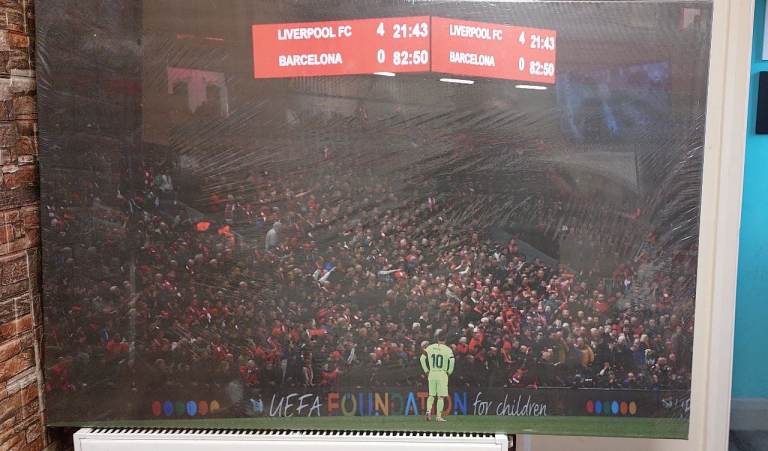 Liverpool vs Barca photo canvas