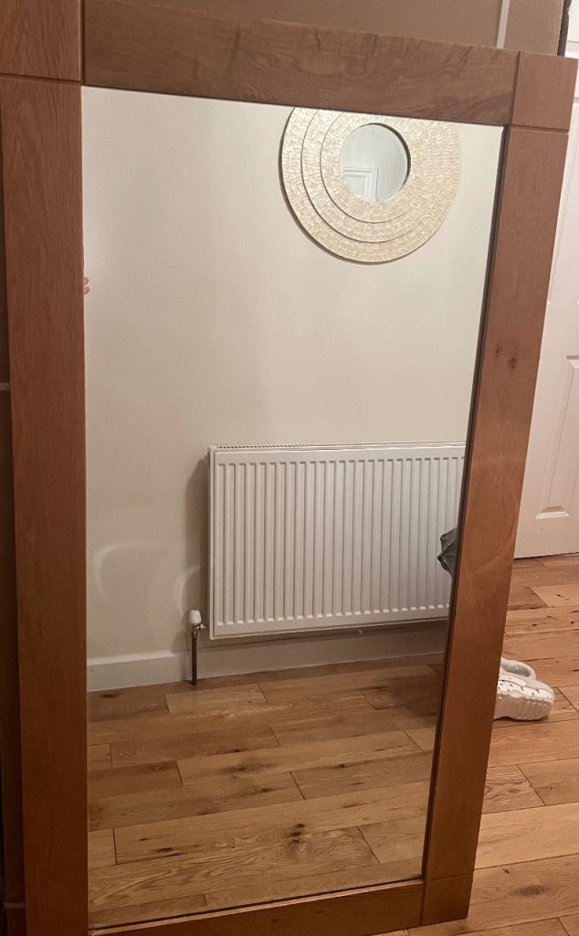Devon oak wall mirror 
