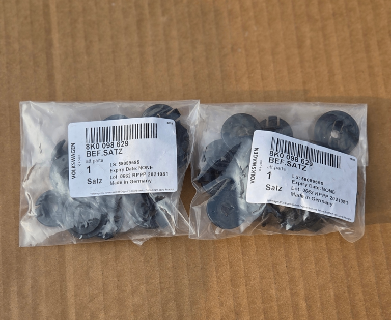 Audi A4, A5 Wheel Housing Liner Attachments Set.