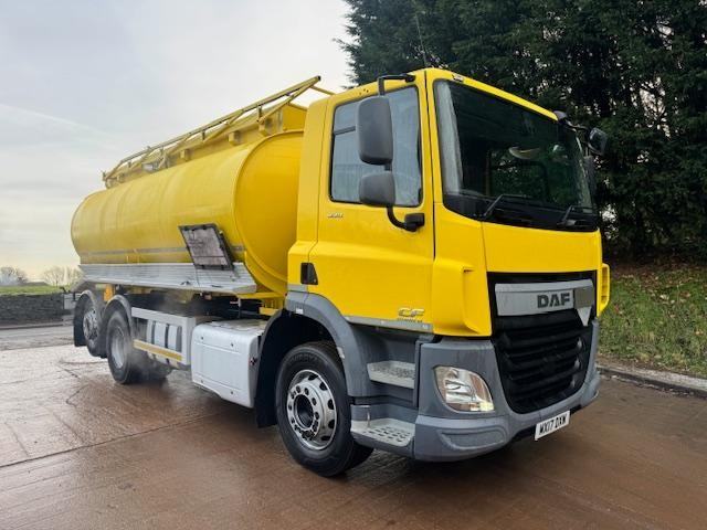 2017 17 DAF CF 330 Euro 6 6x2 RTN alloy 19098ltr 3 comp waste oil tanker