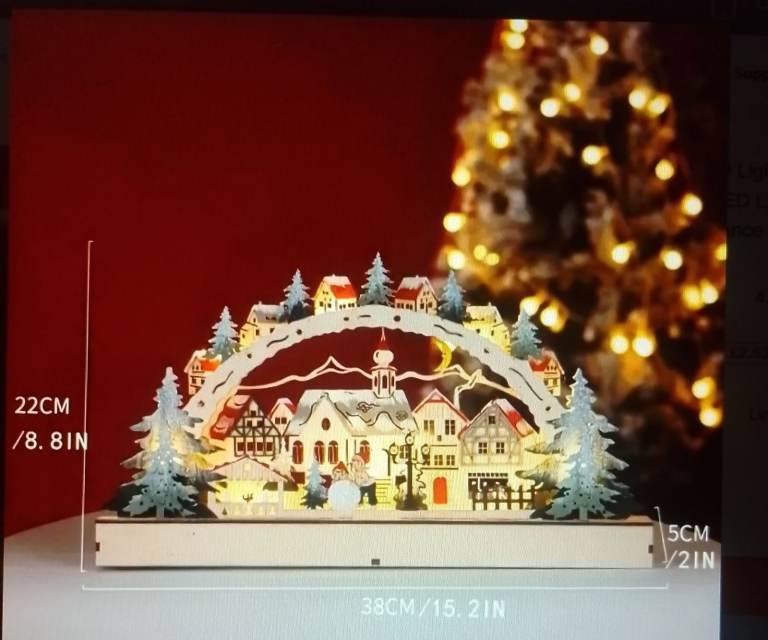 Wooden Christmas LED Village New