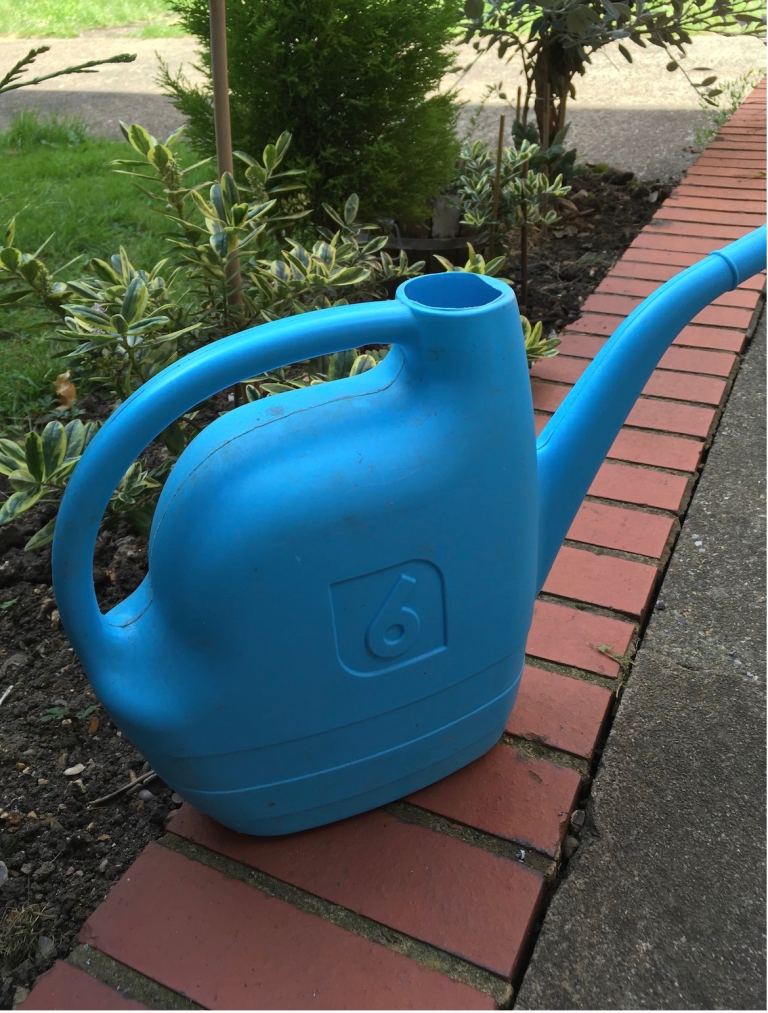 Blue Plastic Watering Can – Good Condition
