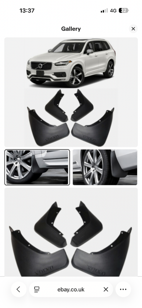  Volvo XC90 MK2 R-Design Genuine Full Set Splash Guards Mud Flaps FOR 2015-2025 