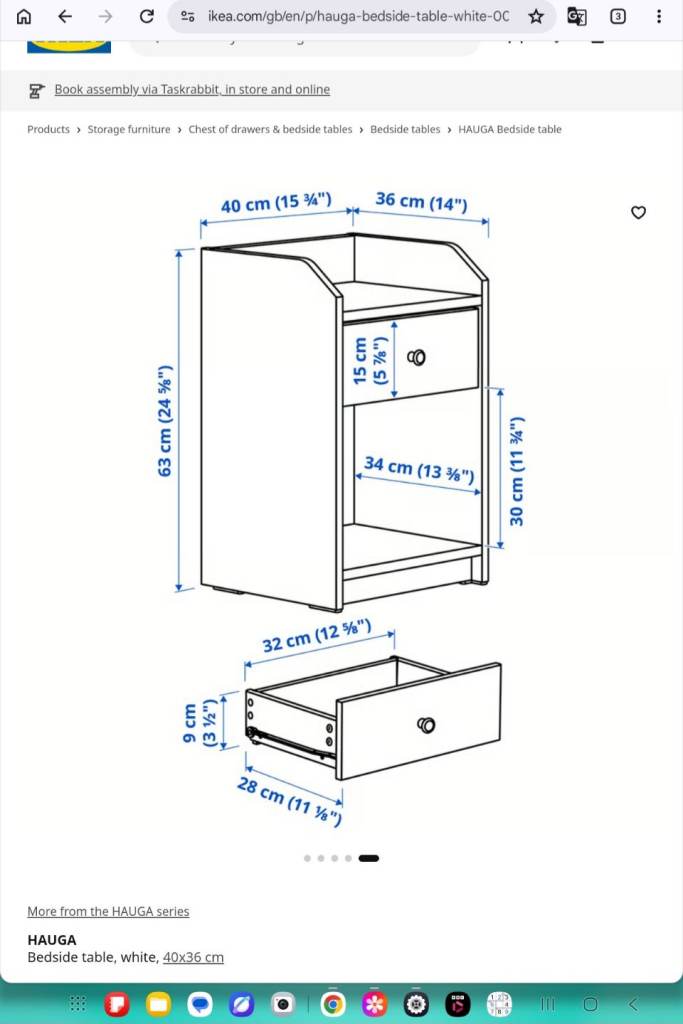 Ikea Hauga bedside tables