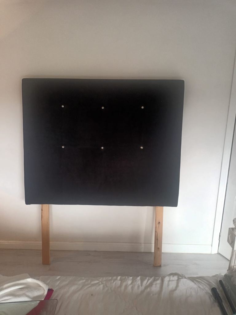 Next Black Fabric Headboard for Double Bed – Good Condition