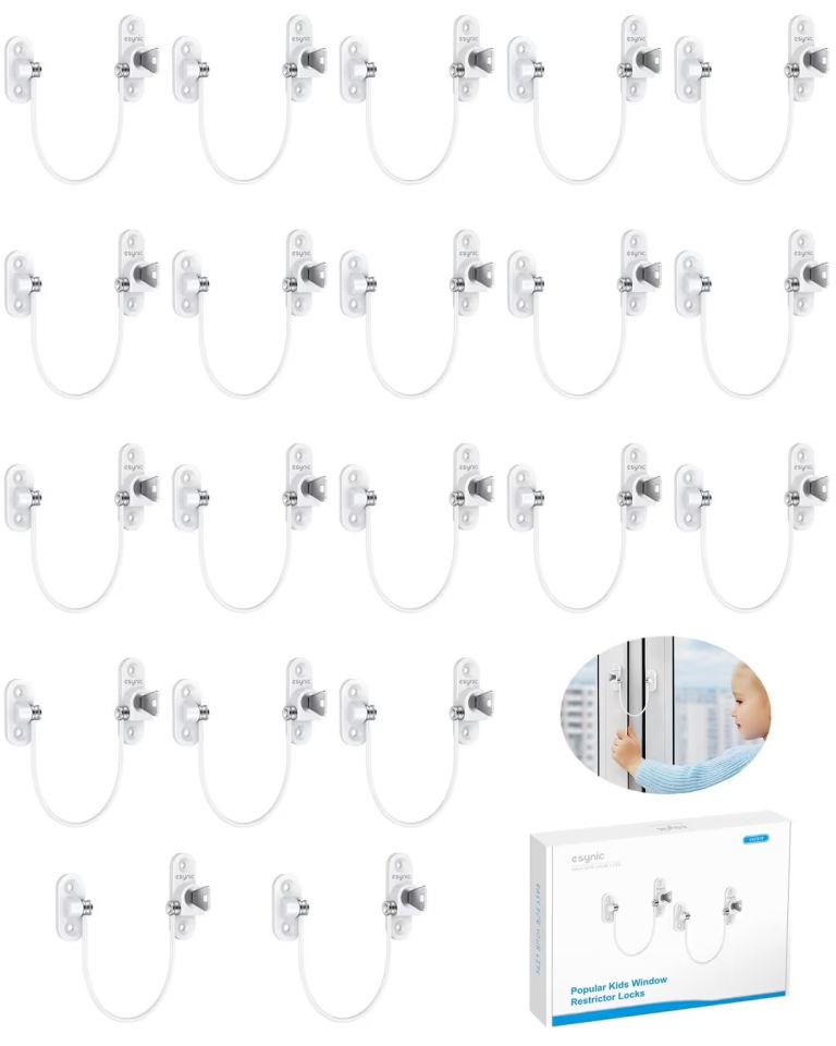 20 Pack Window Restrictors for Child Safety – Strong Window Locks for UPVC