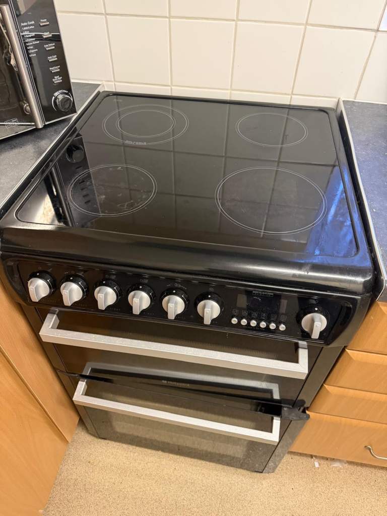 Black electric oven