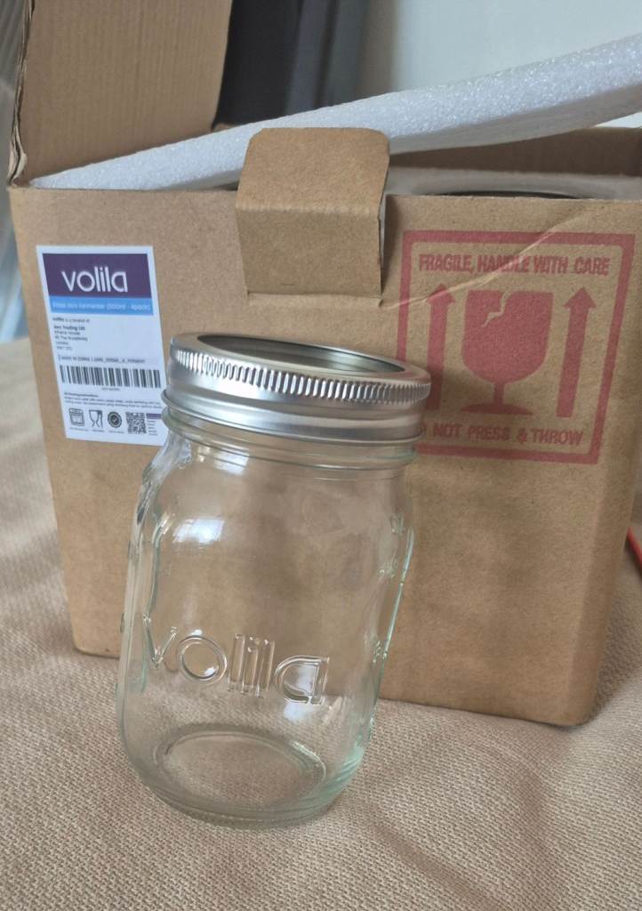 Volila Glass Fermenting Jars (500ml) - 4 Pack - Very Good Condition