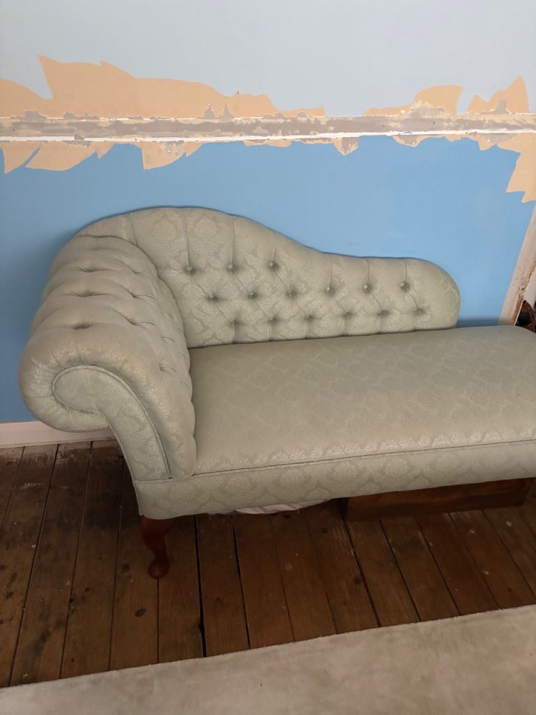 Small pale green chaise REDUCED 