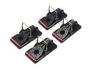 4 Red Bar Mouse Mice Snap Traps + 3 Wooden Mouse Traps Bait Mice
