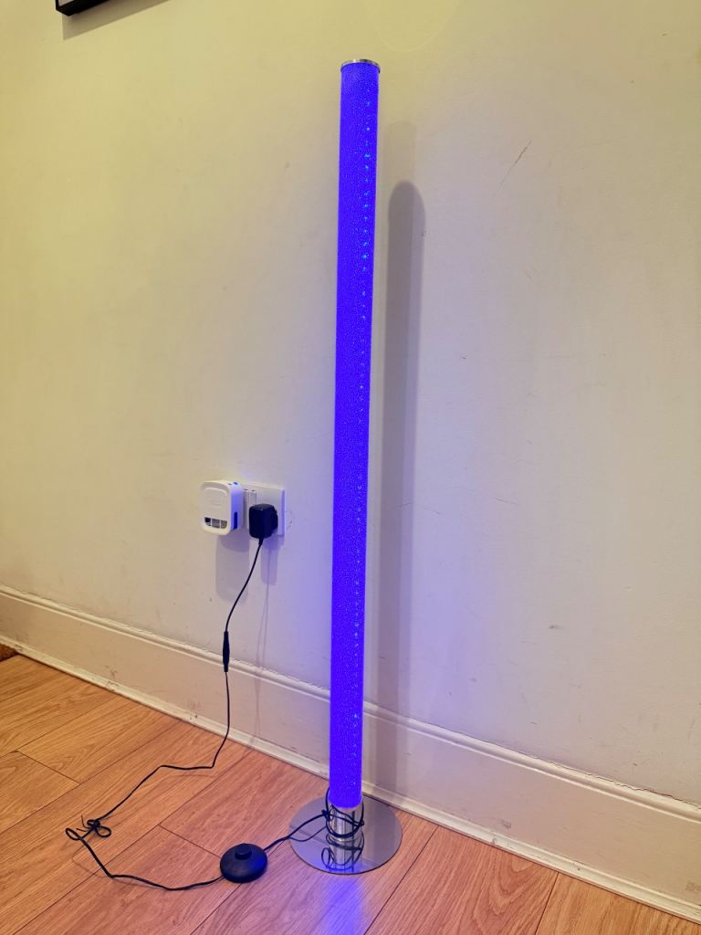 Leia Chrome LED RGBW Large Floor Lamp 