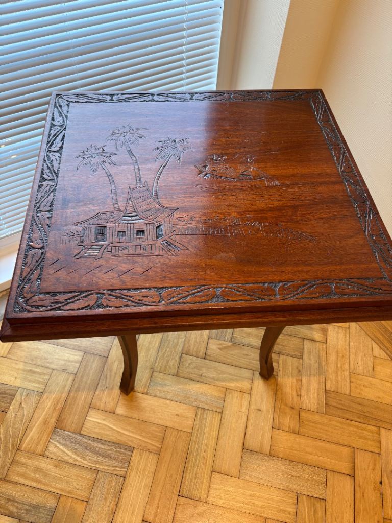 Vintage Chinese themed carved table