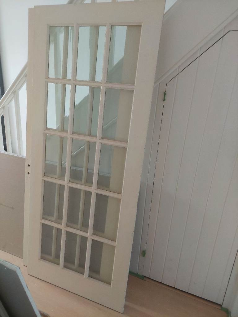Set of Glazed Double 2 Internal Doors - Fits 167cm Width by 200cm Height