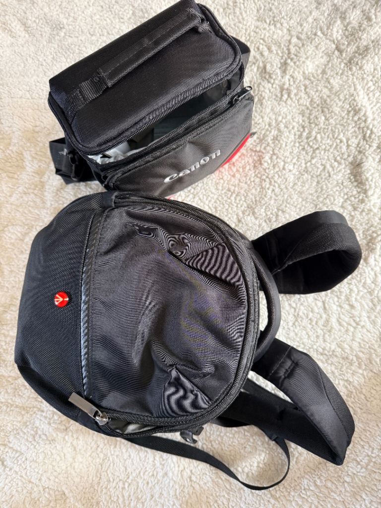 Camera Bags – Manfrotto Backpack + Canon Shoulder Bag (Excellent Condition)