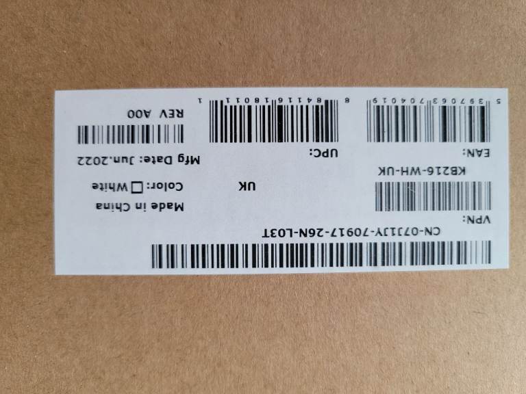 Brand new Dell white Keyboard