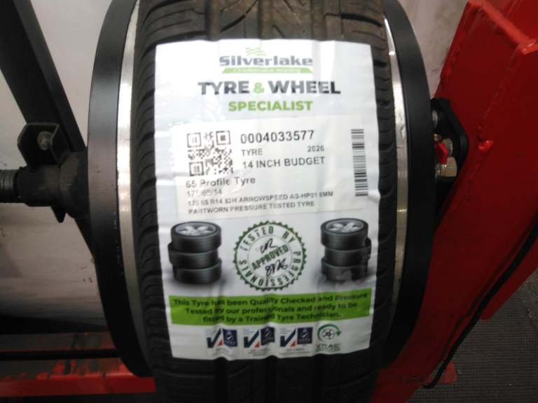 175 65 R14 82h Arrowspeed As-Hp01 6mm Partworn Pressure Tested Tyre