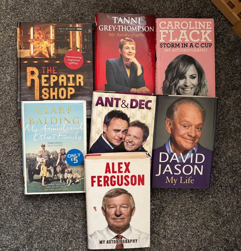 FREE - Celebrity Autobiographies & The Repair Shop Book – Good Condition
