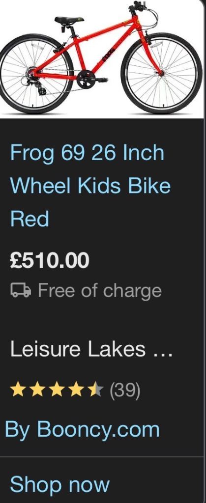 Red children mountain frog bike